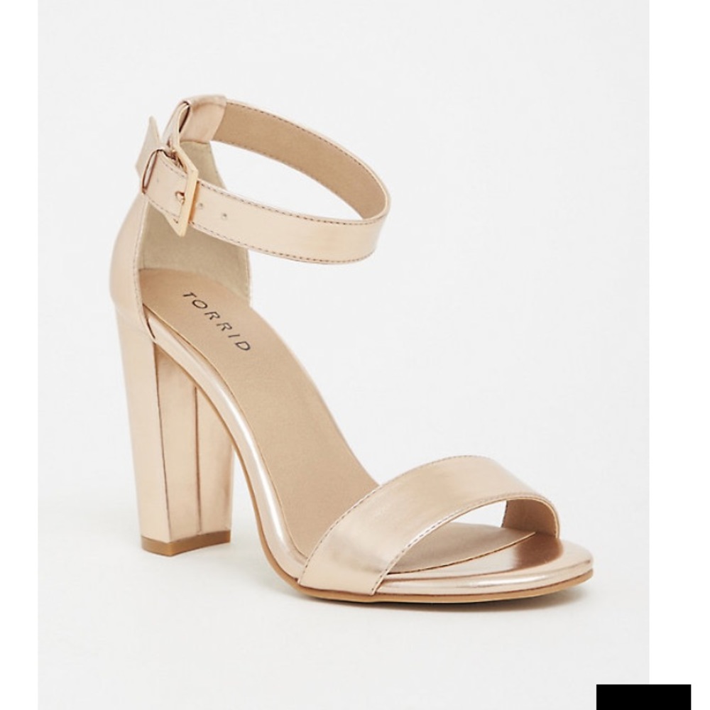 Rose Gold block heels